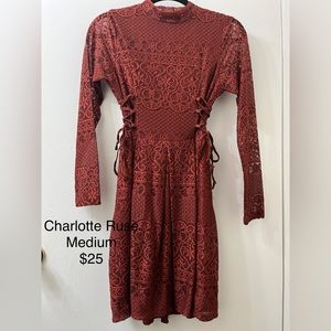 Reddish orange dress